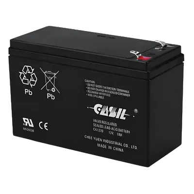Batería recargable SLA / 12 V / 7 Ah / Terminales tipo faston T1-T2 / Respaldo de energía