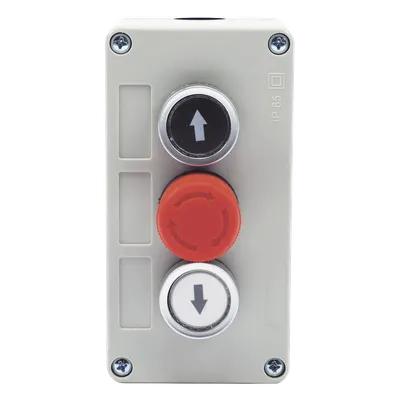 Botonera triple AccessPRO XBS-SW-03 con botón de paro enclavado