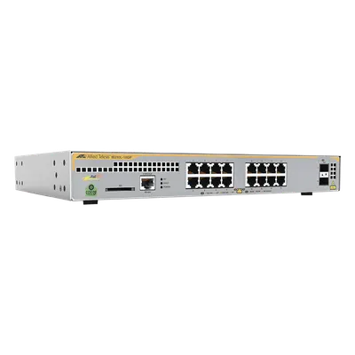 Switch Industrial-Lite PoE+ administrable capa 2 / 16 Puertos Gigabit + 2 SFP / 247 W PoE+ / 0°C a 65°C / 26.8 Mpps