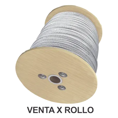 Cable de Retenida de Acero / 3/8" / Carga a Ruptura 4900 kg / 7 Hilos Trenzados / Galvanizado Clase A / Carrete 2000 m (6561.7 ft)