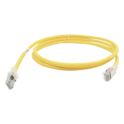 Patch Cord Cat6A UTP / CM / 1.52m (5 ft) / Doble Chaqueta / Botas Ultra Delgadas / Amarillo / Bulk