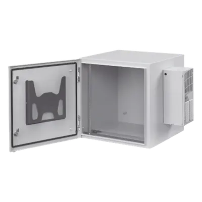 Gabinete Industrial de 19 UR / Acero Calibre 14 / NEMA 4/12 e IP66 / Aire Acondicionado 800 BTU/hr / Montaje en Pared / 36 x 24 x 24 pulgadas