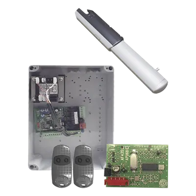 Kit de Operadores para Portones Vehiculares Abatibles de 2 Hojas / 3 m (9.8 ft) / 400 kg (880 lb) / Uso Residencial