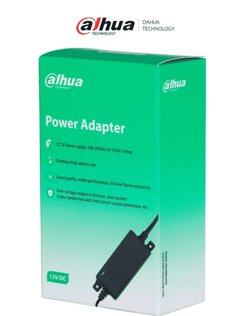 Fuente de poder DAHUA DH-PFM325D-1210US de 12 Vcc y 1 A