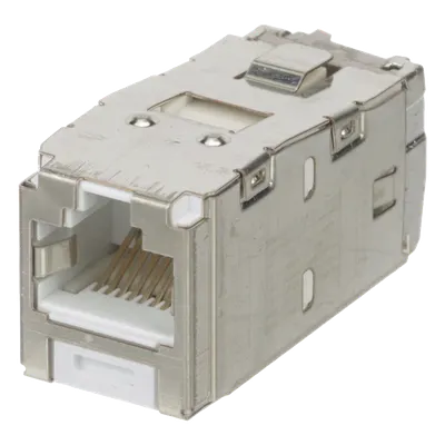 Conector Jack RJ45 Blindado / Categoría 6A / 8P8C / Mini-Com TG / Terminación sin Herramienta / PoE 100W / -10°C a 65°C