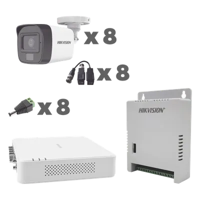 Kit de videovigilancia Hikvision KH1080P8BFH con 8 cámaras 1080p