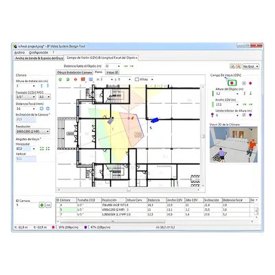Software de Diseño para Sistema de Video IP / Hasta 16 Cámaras por Proyecto / Modelado 2D y 3D / Calculadoras Integradas