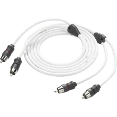Cable de Interconexión de Audio Náutico / 2 Canales / Longitud 1.83 m (6 ft) / Conectores RCA Macho en Ambos Extremos / Cobre Puro Libre de Oxígeno (OFC) / Par Trenzado / Aislamiento de Polietileno / Cubierta PVC Flexible / Contactos 