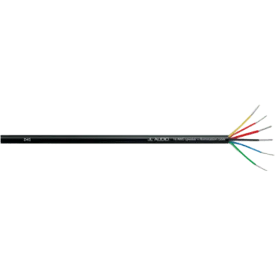 Cable Multifunción para Altavoces e Iluminación LED / Bobina 250 pies (76.2 m) / 6 Conductores / 2 × 16 AWG OFC Altavoz + 4 × 20 AWG OFC RGB / Cobre Libre de Oxígeno Estañado / Cubierta PVC Negro Grado Marino / Fila