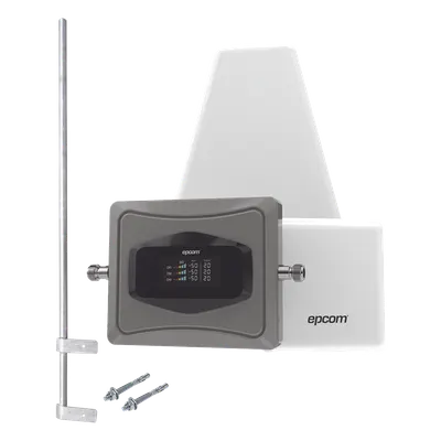 Amplificador Celular 4G / Triple Banda 850/1900/2100 MHz / Ganancia 68 dB / Cobertura 600 m² / Multicompañía