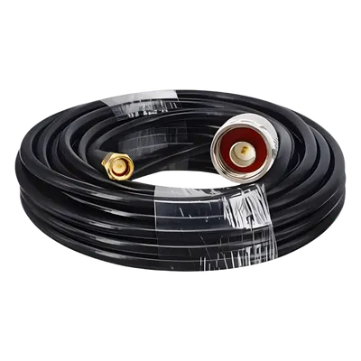 Cable Coaxial / Baja Pérdida / 10 m (32.8 ft) / Impedancia 50 Ω / Operación 5-3000 MHz / Apantallamiento >90 dB / Conectores N y SMA Macho