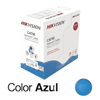Cable UTP Cat5E Hikvision DS-1LN5E-SB de 305 m para interiores