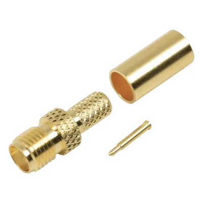 Conector coaxial RF Industries RP-3050-1C RP-SMA hembra para RG-58/U