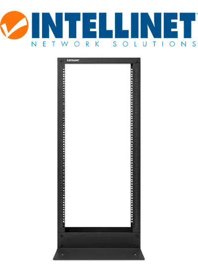 INTELLINET - 715966 - Rack de dos postes, 19" / 22U, Presentación Flatpack (Desarmado), 19", Negro