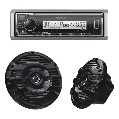 Kit Estéreo Marino / Bluetooth / Bocinas 6.5" / 50 W RMS / Ecualizador 13 Bandas / 3 Salidas Preamp 4.0V
