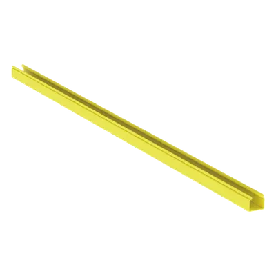 Canaleta 2x2 sin Tapa / PVC 94V-0 / 1.8 m (6 ft) / Amarillo / Radio Curvatura 2'