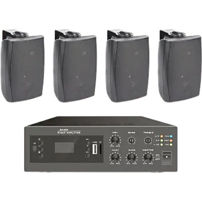 Kit de amplificación EPCOM PROAUDIO EPB240E/4WS con 4 altavoces y 240W