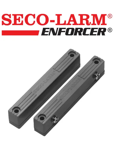 Contacto magnético SECO-LARM SM-216Q/GY para portones, gap de 70 mm