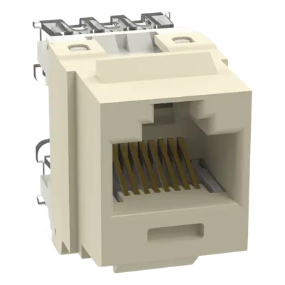 Módulo jack Keystone Panduit NK688MEI Cat 6 RJ45 color marfil