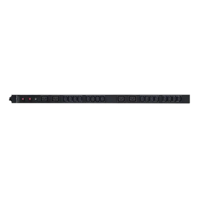 PDU Básico para Distribución de Energía, Entrada 200-230 Vca NEMA L6-30P, Con 16 Tomas C13 y 4 C19, de Instalación Vertical, 30 Amp, 220 Vca