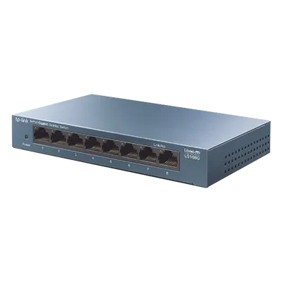 Switch de red TP-Link LS108G de 8 puertos Gigabit con carcasa metálica