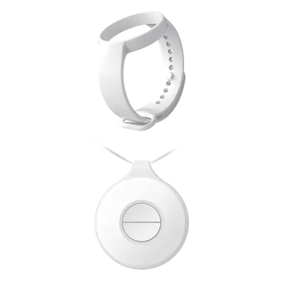 Botón de pánico doble Hikvision DS-PDEBP2-EG2-WB/BAND con pulsera