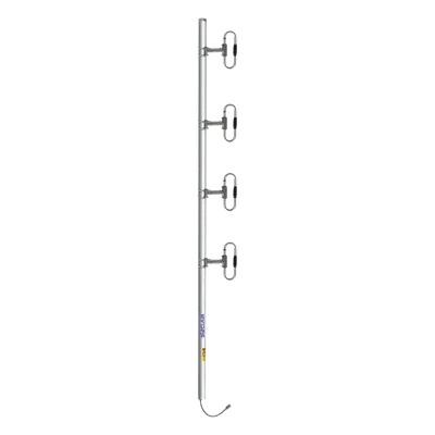Antena Base / 4 Dipolos / 370-460 MHz / 8.5 dBd / 90 MHz BW / 2° Tilt / 200 W / N Macho / 2.5 m / 10.44 kg