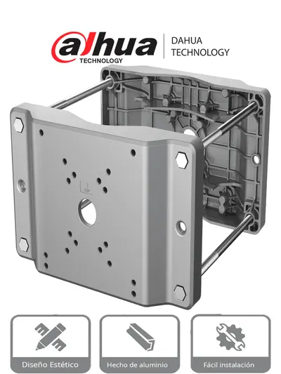 Soporte para poste Dahua DH-PFA153-SG para cámaras PTZ de hasta 30 kg