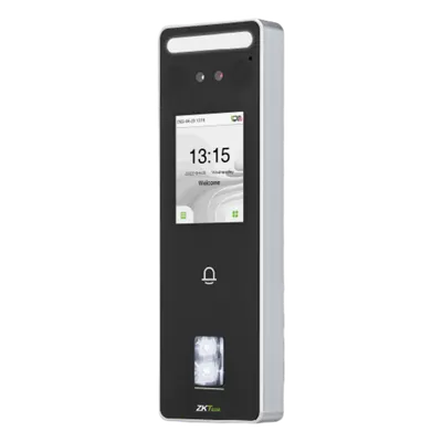 Terminal de Control de Acceso Multibiométrica / 500 Rostros / 3,000 Huellas / Pantalla 2.4" / IP65 / CPU Dual Core 1.2GHz / 256MB RAM / Wiegand & RS485