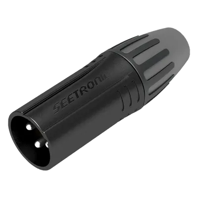 Conector XLR macho SEETRONIC SCMM3-B con contactos chapados en plata