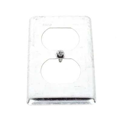 Tapa Metálica para Receptáculo Dúplex / 4.188 x 2.313 in / Cajas de Mano y Placas de Pared