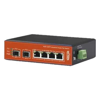 Switch Industrial PoE++ / 8 Puertos Gigabit PoE + 2 SFP Combo / PoE 802.3bt 60W / PoE Pasivo 24V / Rango -40°C a 80°C / Alcance 250 m (820 ft)