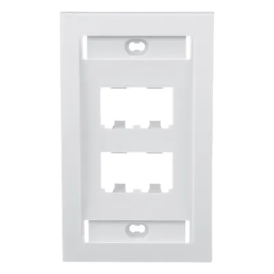 Placa de pared PANDUIT CFPE4WHY con 4 puertos Mini-Com