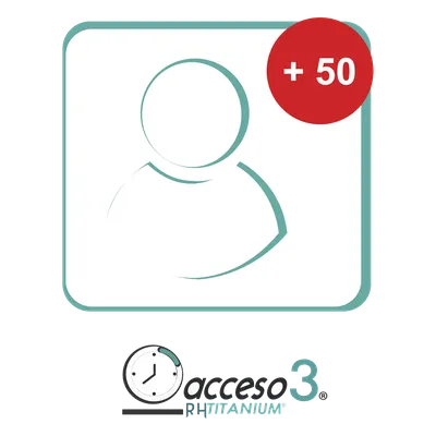 Expansión de Licencia / 50 Empleados Adicionales / Software de Control de Asistencia / Integración Nómina México / Compatible Relojes Checadores