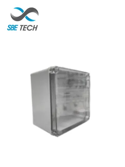 Gabinete plástico SBE TECH SBE-TR200200130 con tapa transparente IP66