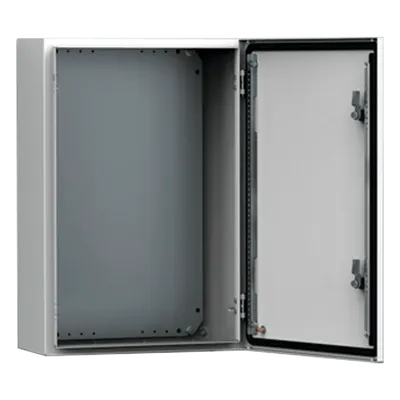 Gabinete Industrial Exterior / IP66 NEMA 4/12/13 / IK10 / 1000 x 800 x 300 mm (39.37 x 31.50 x 11.81 in) / Acero Dulce 1.5 mm / Autoportante / Platina de Montaje