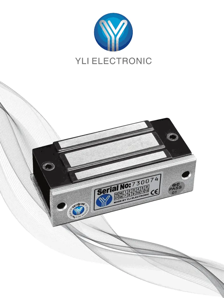 Cerradura magnética YLI ELECTRONIC YM-60 de 60 kg para control de acceso