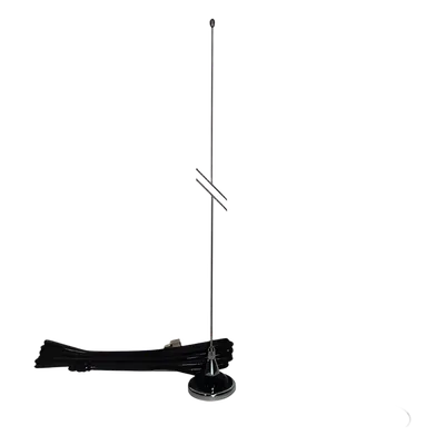 Antena Móvil VHF/UHF / 140-500 MHz / Ajustable en Campo / 200W / 56 cm / Cable 3 m (9.8 ft)