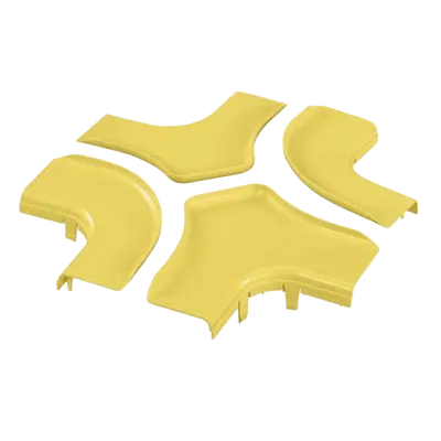 Tapa para Accesorio de 4 Vías Horizontal / Curvatura 90° / Radio 50.8 mm (2 in) / ABS / 368.3 mm (14.5 in) x 368.3 mm (14.5 in) / Amarillo
