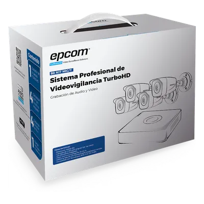 Kit de videovigilancia EPCOM PROFESSIONAL B8-KIT-MIC/T con 4 cámaras y audio