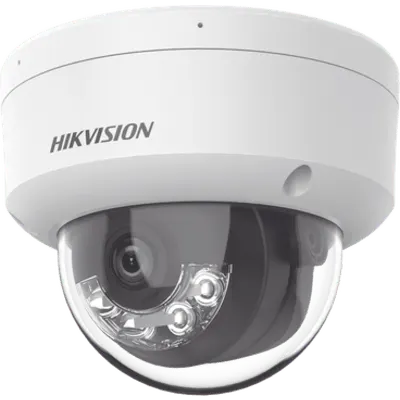 Cámara Domo IP / 2 Megapixel / Dual Light 30 m (98.4 ft) / AcuSense Lite / Micrófono Integrado / IK08 / IP67 / PoE
