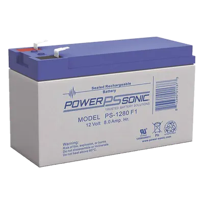 Batería de Respaldo AGM/VRLA / 12V / 8 Ah / Terminales F1 / Vida Útil 5 Años / Reconocimiento UL