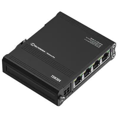 Switch Ethernet Compacto para Montaje en Riel DIN, 4 Puertos Ethernet Gigabit, PoE Pasivo