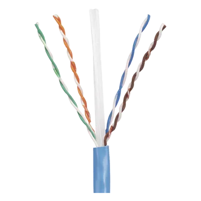 Bobina de Cable UTP / Cat 5e / 24 AWG / CMR / 305 m (1000 ft) / 4 Pares / Cobre Sólido / Azul