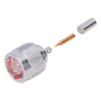 Conector coaxial N macho RF Industries RFN-1005-3C1 para cable RG-142/U
