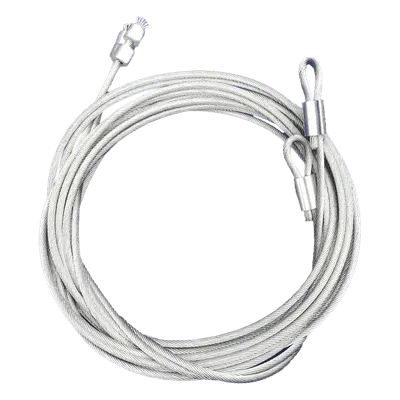 Cable para Puertas Seccionales / 1/8 Pulgada / 7 y 8 Pies / Izquierdo y Derecho / Residencial y Comercial / 20x8 Pies (6.1x2.44 m)