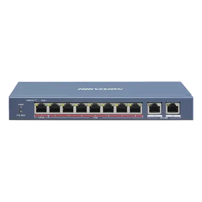 Switch PoE+ / 7 Puertos 10/100 Mbps 30 W / 1 Puerto Hi-PoE 90 W / 2 Uplink Gigabit / Extensión 300 m (984.3 ft) / 110 W