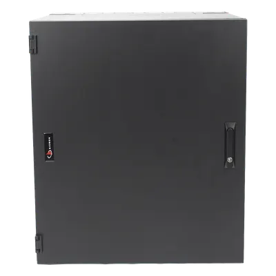 Gabinete de Montaje en Pared / 18U / 737 mm (29 in) Ancho / 762 mm (30 in) Profundidad / Puerta Sólida Frontal / Paneles Laterales Ventilados / IP20 / NEMA Type 1