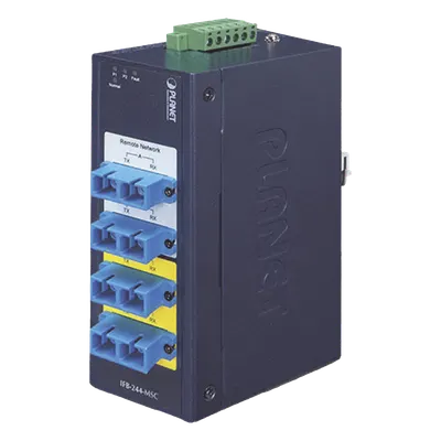 Switch industrial bypass de fibra PLANET IFB-244-MSC multimodo SC