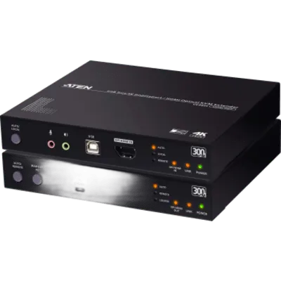 Extensor KVM Óptico USB True 4K | DisplayPort-HDMI | 300 m (984.3 ft) | Resolución 4K @ 60 Hz 4:4:4 | HDR10 | RS-232 | USB 2.0 | Audio Estéreo y Embebido | SFP+ 10 Gbps